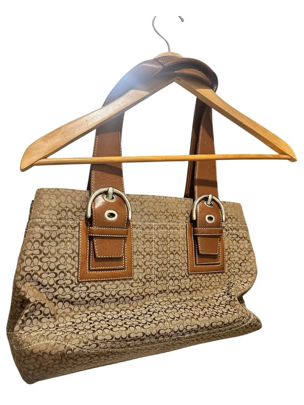 Y2K Coach Satchel Pleated Handbag